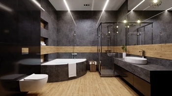 Фото дизайнерского ремонта ванной комнаты